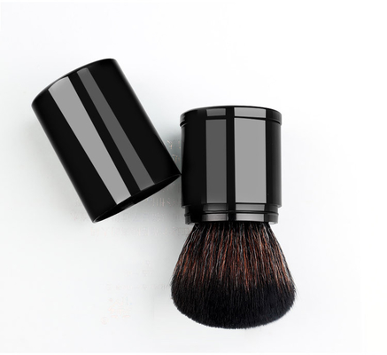 Black Color Telescopic Blush Brush , Setting Powder Brush Shading And Highlighting