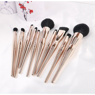 Wool / Customized Vegan Makeup Brushes Cruelty Free With White Canvas Bag