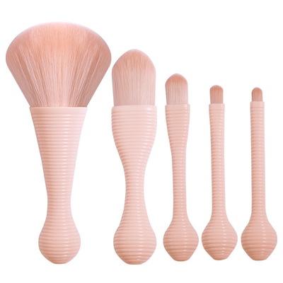 Round Head Mini Makeup Brush Set 17*7*7cm Size For Beauty Care Cosmetics