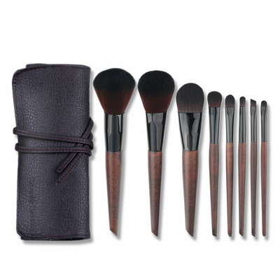 Personalized Multifunctional Wooden Full Makeup Brush Set Eco Friendly Material