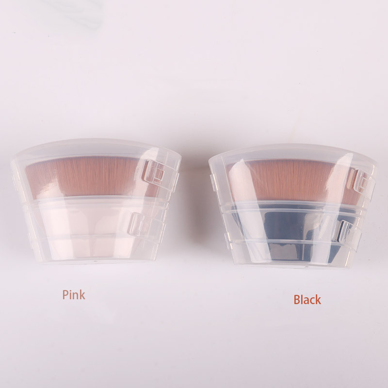 Plastic PU New Material Face Powder Brush , Face Highlighter Brush Elegant Shape