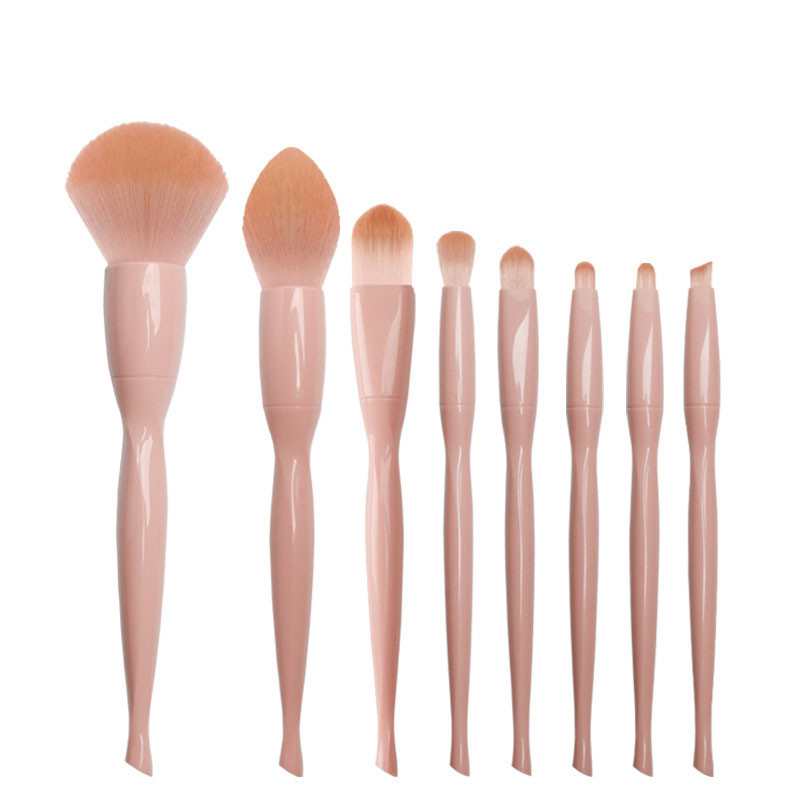 Double Ended Foundation Face Highlighter Brush Soft Synthetic Hair / Wool