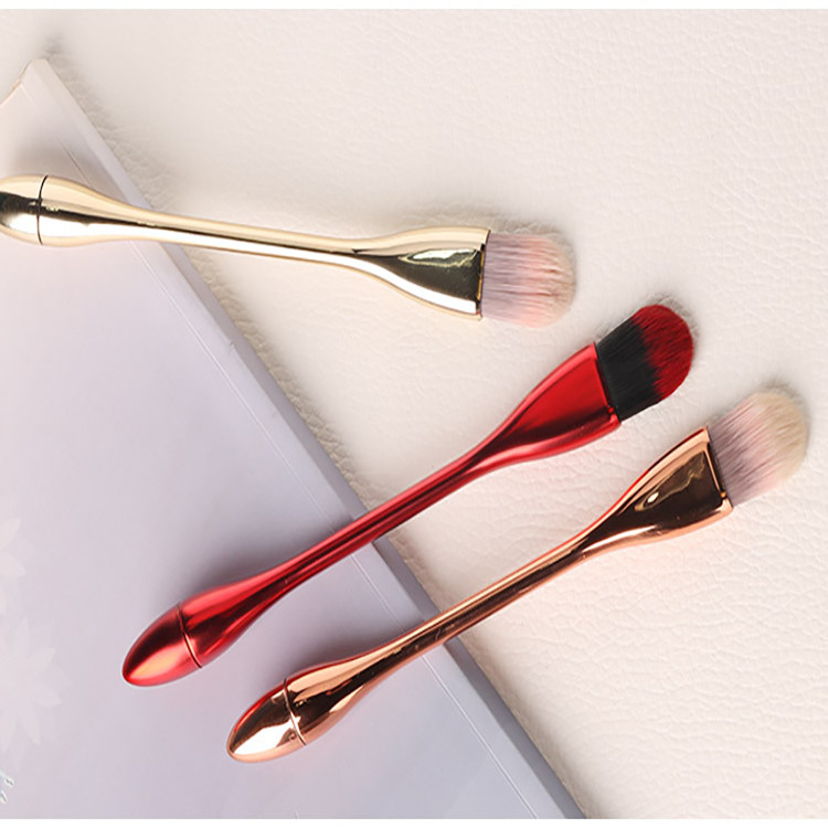 Red 3 PCS Wooden Handle Makeup Brushes High Grade Mask Makeup Brush Type