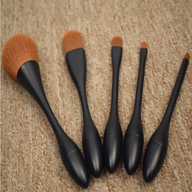 Synthetic Hair Head Mini Makeup Brush Set For Face Shadow Cheek Powder