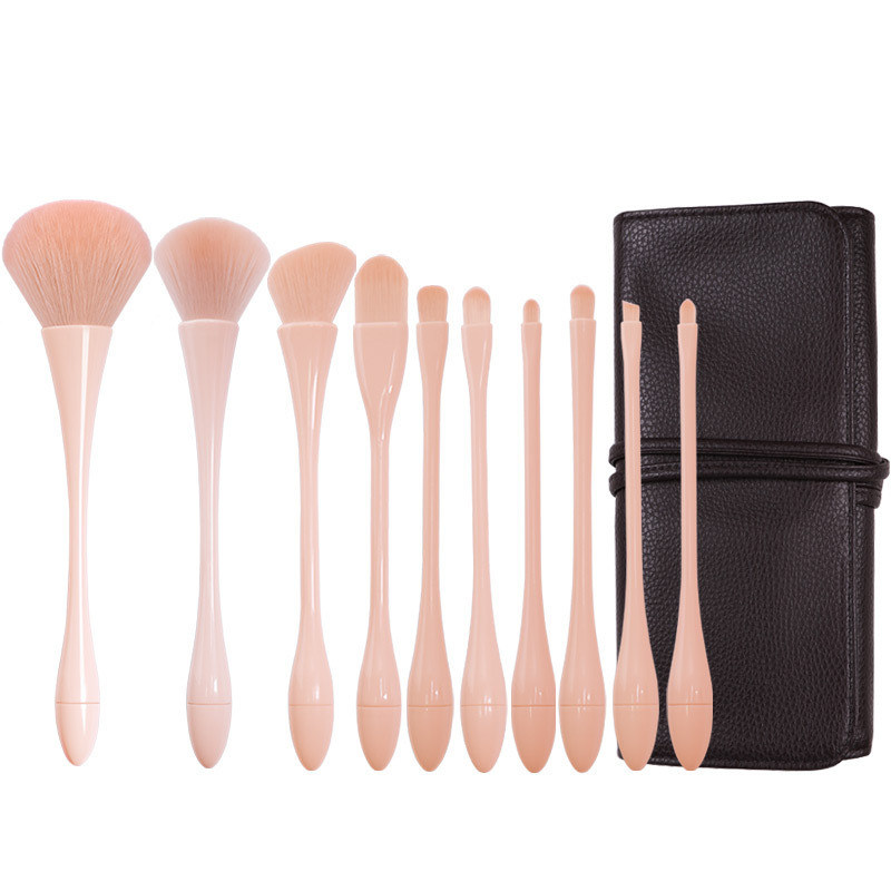 Flat Angle Face Blender Brush , Eyeshadow Blending Brush Set OEM / ODM