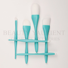 Privated original streamlined deisgn with 6 Pcs Makeup Brush Set of Blue Plastic Handle For Face Makeup brush tools