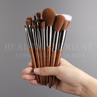 Brass Ferrule Face Makeup Tools 17pcs Multipurpose Makeup Brush Set