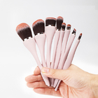 Compact Plastic Handle UV coating Mini Makeup Brush Set 14.5mm