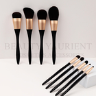 ISO14000 Full Face Makeup Brush Set With Matte Gold Color Aluminum Ferrule