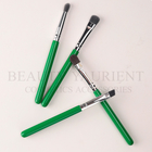 Green 4pcs Eyeshadow Makeup Brush Set 9.6cm Shinny Silver Ferrule