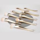 Hairpin Shape Private Label Makeup Brushes With Plating Handle