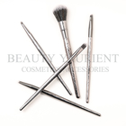 Plastic Handle Wood Grains Private Label Makeup Brushes ISO14001 Certified