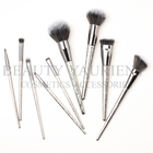Private Design Basic Makeup Brush Set With Irregular Grains Plastic Handle