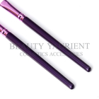 Custom Private Label Eyeshadow Makeup Brush Purple Wooden Handle