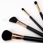 Assorted Shape Face Makeup Tools  4pcs Makeup Brush Kit Aluminum Ferrule