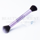 Purple Wooden FSC Handle Single Makeup Brush Double Ended Face Brush