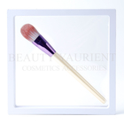 3tone PBT Hair Cosmetic Foundation Brush Pearl White Wooden Handle