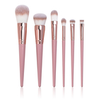 6PCS PBT Hair Personalized Makeup Brush Set With Storage Bags