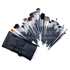 FSC Customized Ferrule Professional Cosmetic Brush Set Black Makeup Brushes Set