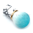 Gold Ring Soft Short Kabuki Brush 360degree Head Transfer Printing On Handle