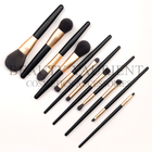 OEM ODM Multifunction Makeup Brush Set 12pcs With Black Wooden Handle