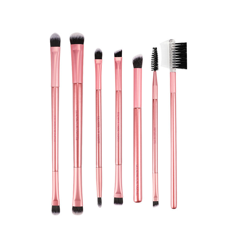 Professional 7pcs Eyeshadow Makeup Brush Set Aluminum Ferrule