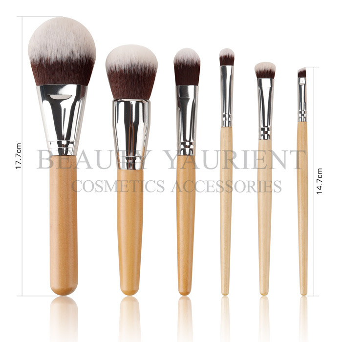 Professional PBT Hair Face Makeup Brush Set 6pcs Customized Bristle