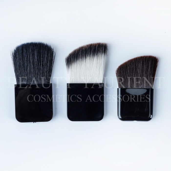 Flat PBT Hair Compact Makeup Brush For Cheek Without Ferrule Long Lasting