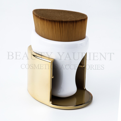 Patented Iron Foundation Brush , Straight Flat Short PBT Synthetic Foundation Brush